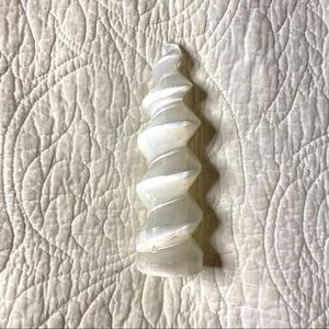 SELENITE CRYSTAL Carved Unicorn Horn